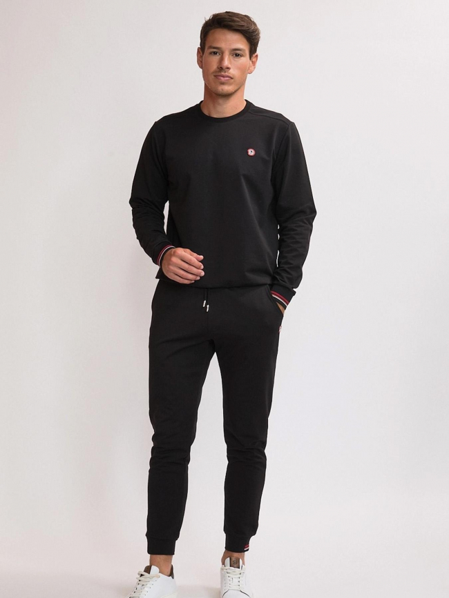 Jogging droit sport chic jeiger noir homme - Benson & Cherry