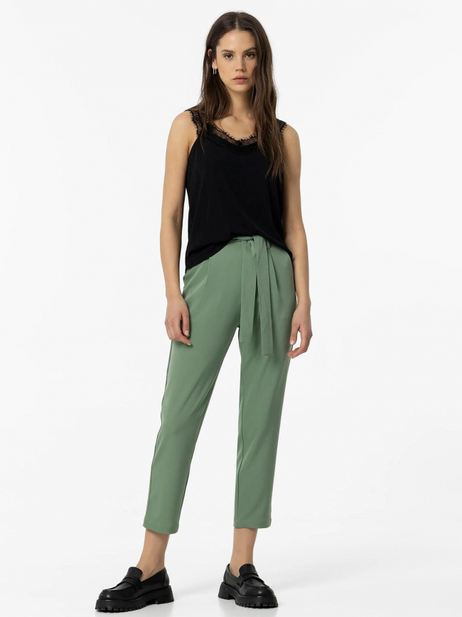 Pantalon droit fluide mikita vert femme - Tiffosi