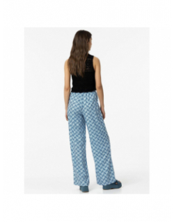 Pantalon fluide ample parito imprimés bleu femme - Tiffosi