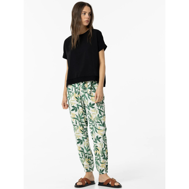 Pantalon fluide agnes imprimés vert femme - Tiffosi