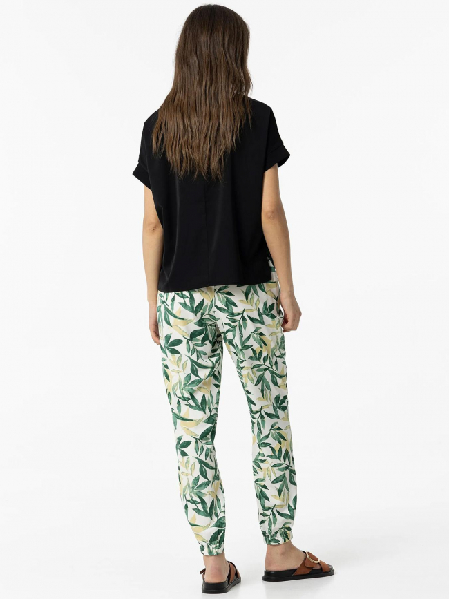 Pantalon fluide agnes imprimés vert femme - Tiffosi