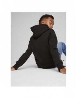 Sweat à capuche logo noir enfant - Puma