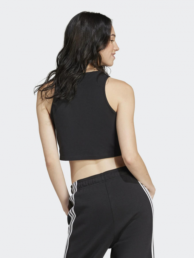 Débardeur crop noir femme - Adidas