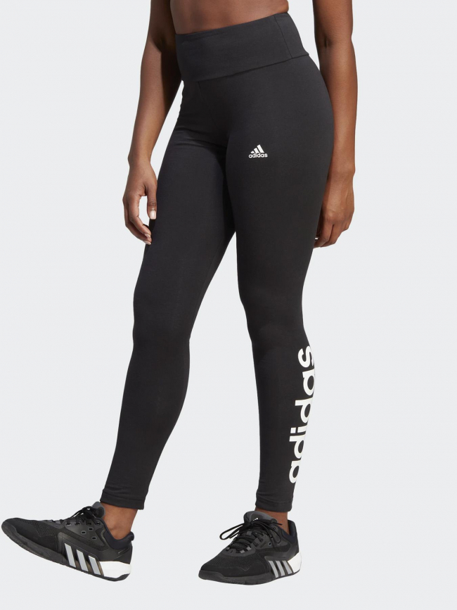 Legging linear logo noir femme - Adidas