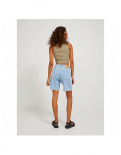 Débardeur crop côtelé fallon beige foncé femme - Jjxx