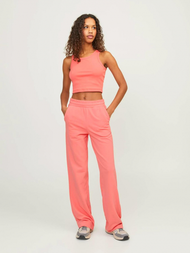 Débardeur crop côtelé fallon orange femme - Jjxx