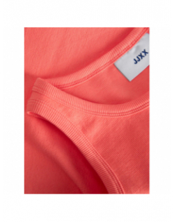 Débardeur crop côtelé fallon orange femme - Jjxx