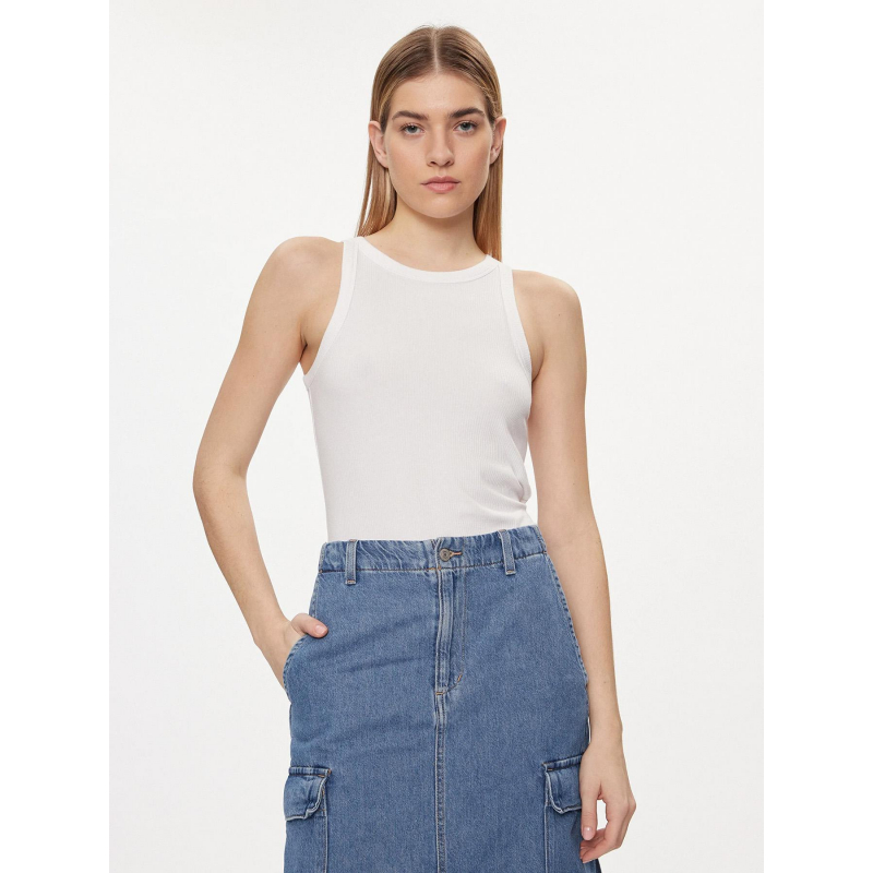 Débardeur côtelé dreamy uni blanc femme - Levi's