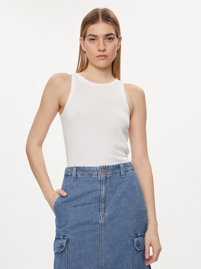 Débardeur côtelé dreamy uni blanc femme - Levi's