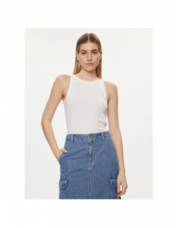 Débardeur côtelé dreamy uni blanc femme - Levi's