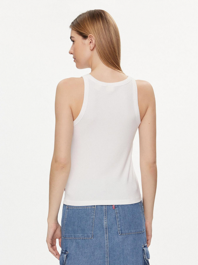 Débardeur côtelé dreamy uni blanc femme - Levi's