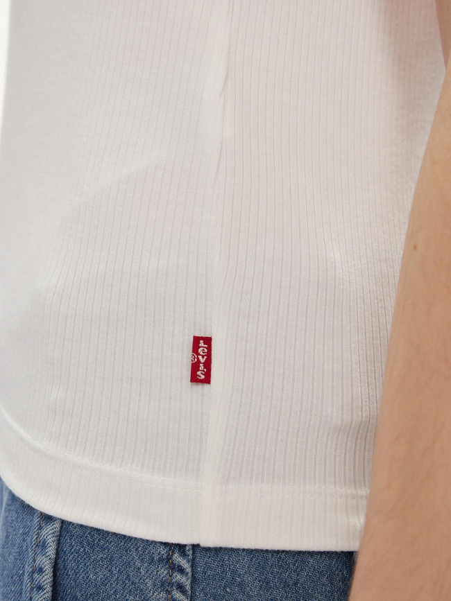 Débardeur côtelé dreamy uni blanc femme - Levi's