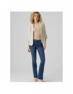 Veste blazer en lin loose milo beige femme - Vero Moda