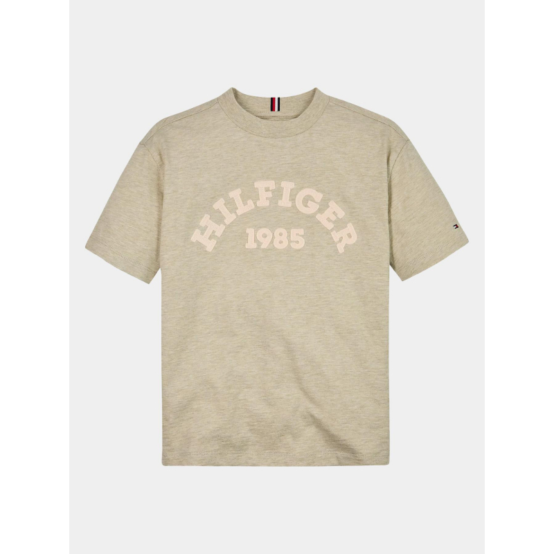 T-shirt monotype logo vert olive garçon - Tommy Hilfiger