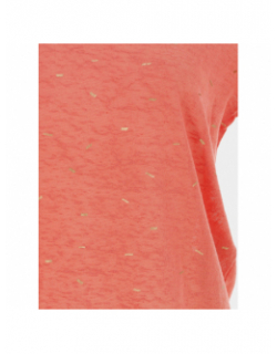 T-shirt col v stephi rouge corail femme - Only