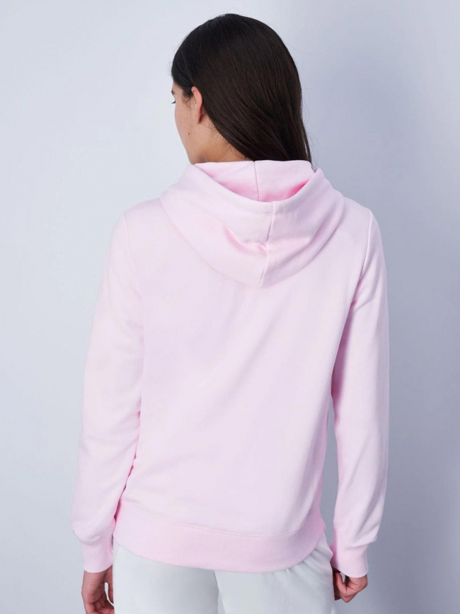 Sweat à capuche mini logo brodé rose femme - Champion