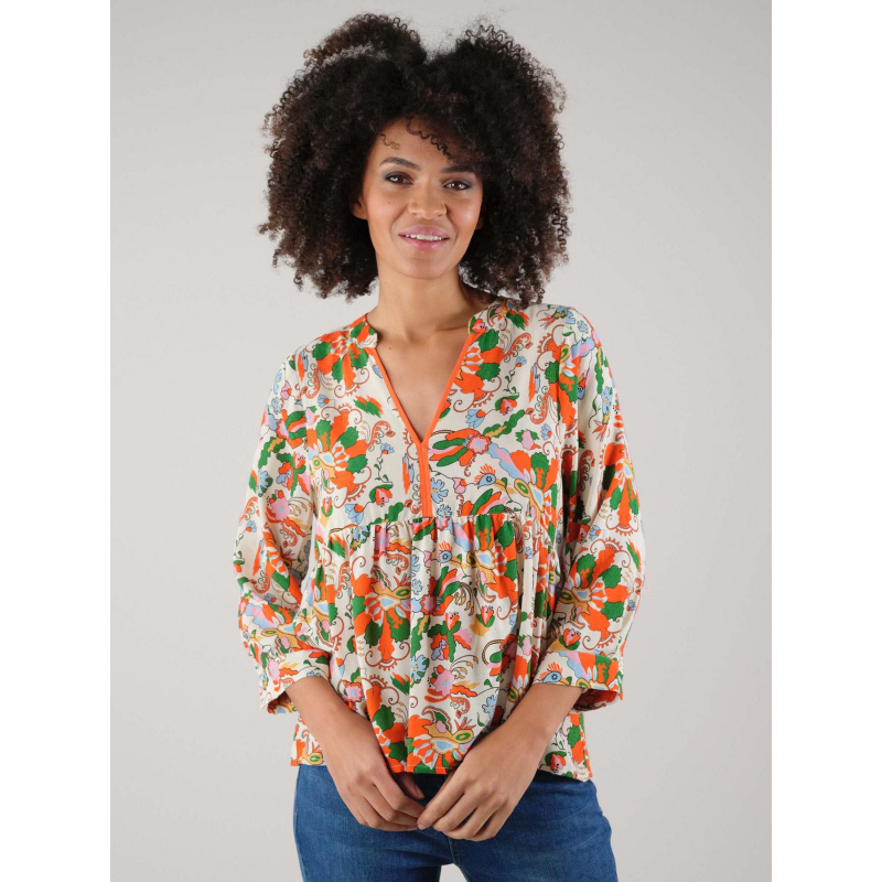 Blouse manches 3/4 hisae pailleté femme - Deeluxe