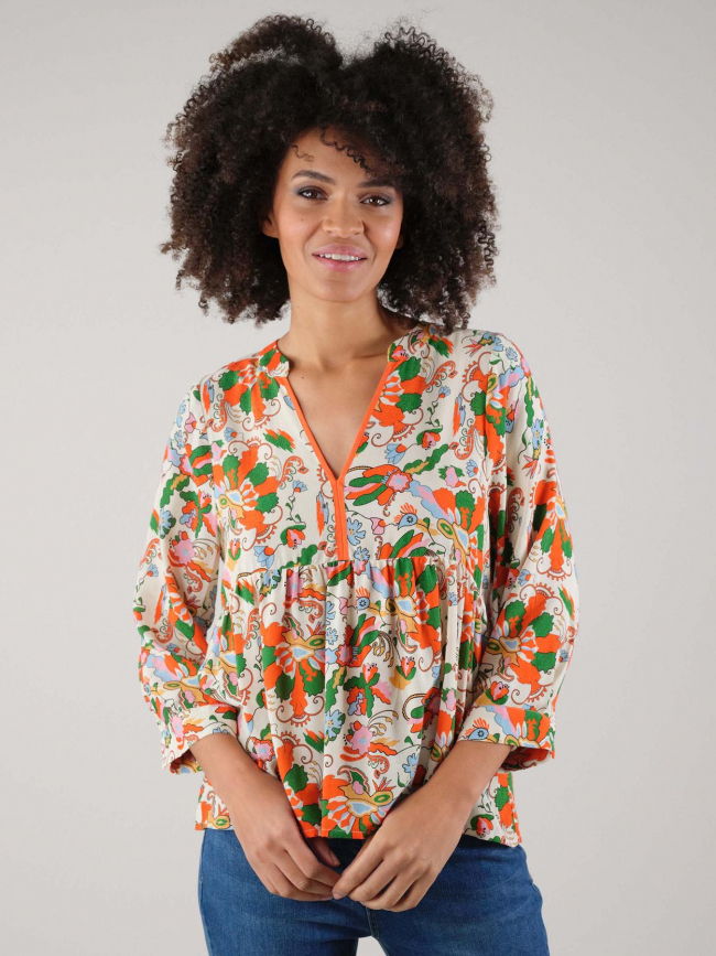 Blouse manches 3/4 hisae pailleté femme - Deeluxe