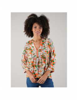 Blouse manches 3/4 hisae pailleté femme - Deeluxe