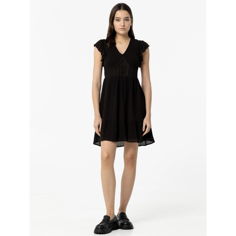 Robe courte uni neptuno noir femme - Tiffosi