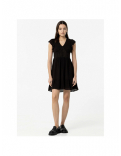 Robe courte uni neptuno noir femme - Tiffosi