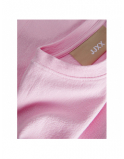 T-shirt crop linie loose rose femme - Jjxx