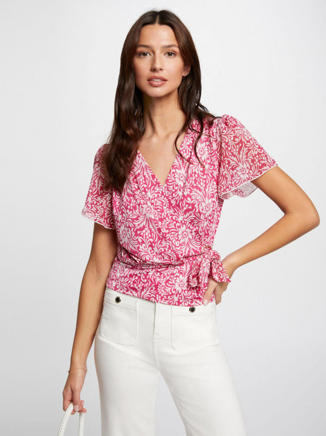 T-shirt crop drichie rose femme - Morgan