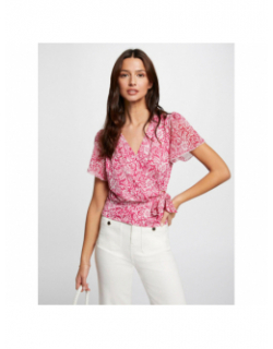 T-shirt crop drichie rose femme - Morgan