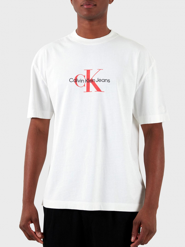 T-shirt archival monologo blanc homme - Calvin Klein Jeans