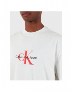 T-shirt archival monologo blanc homme - Calvin Klein Jeans