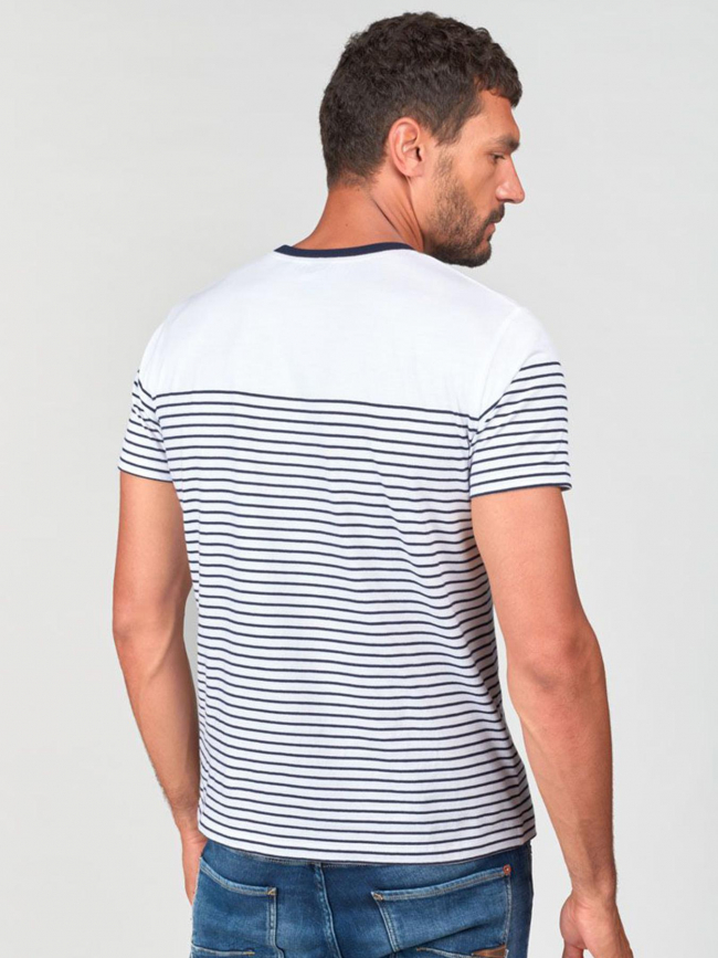 T-shirt erick rayures bleu blanc homme - Le Temps Des Cerises