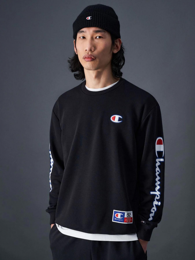 Sweat crewneck logo noir homme - Champion