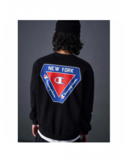 Sweat crewneck logo noir homme - Champion