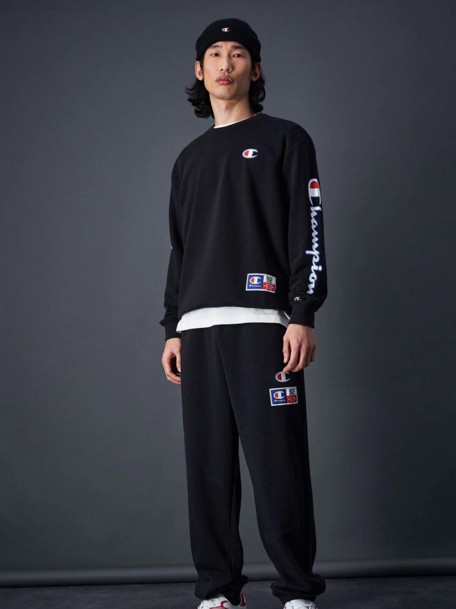 Sweat crewneck logo noir homme - Champion