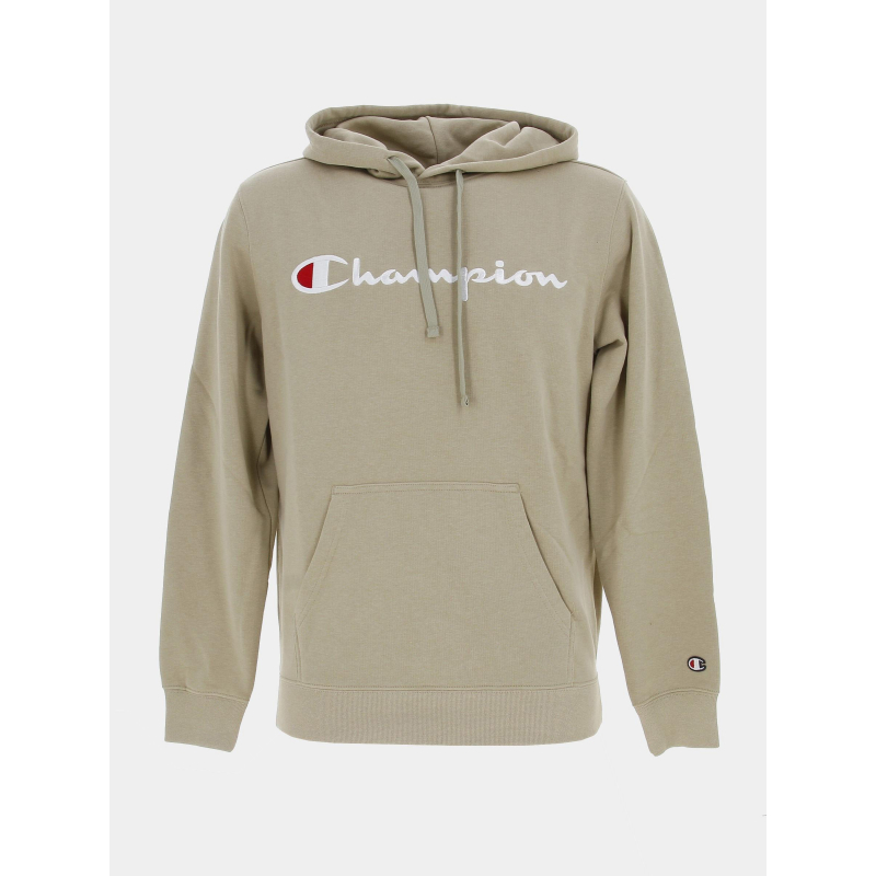 Sweat à capuche hooded beige homme - Champion