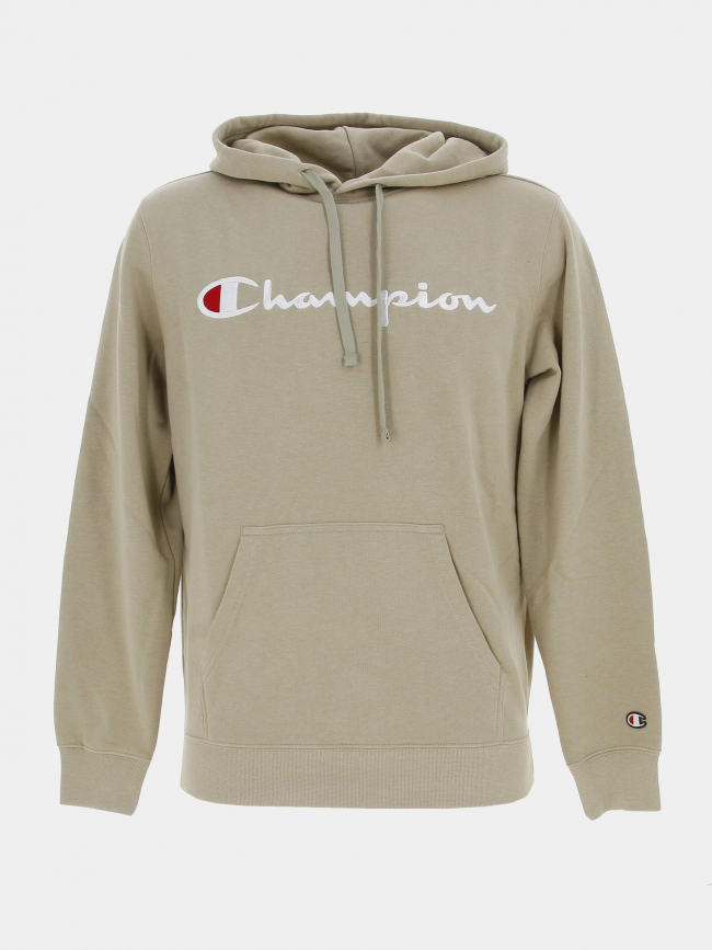 Sweat à capuche hooded beige homme - Champion