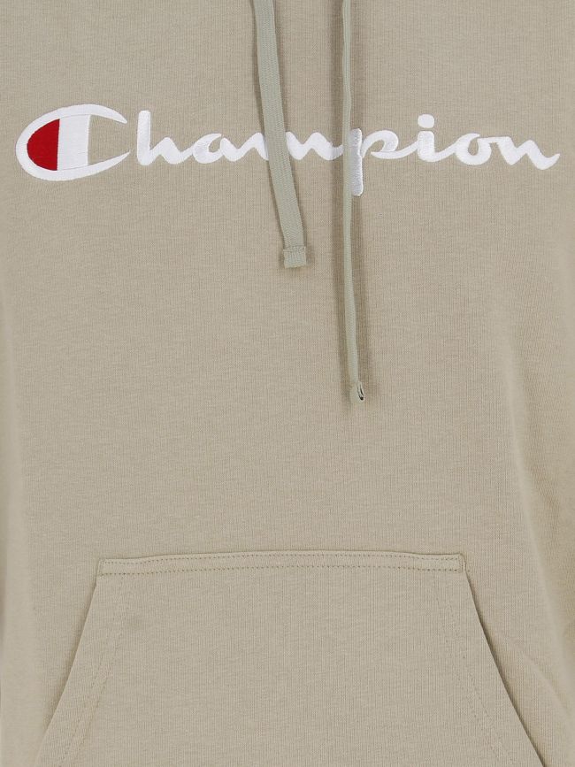 Sweat à capuche hooded beige homme - Champion