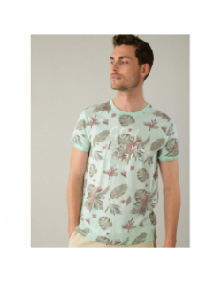 T-shirt balinese vert feuillage homme - Deeluxe