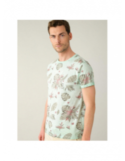 T-shirt balinese vert feuillage homme - Deeluxe