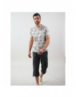 T-shirt balinese feuillage beige homme - Deeluxe