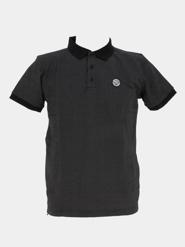 Polo baky imprimé noir homme - Deeluxe