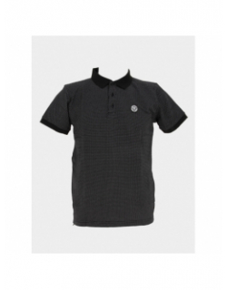 Polo baky imprimé noir homme - Deeluxe