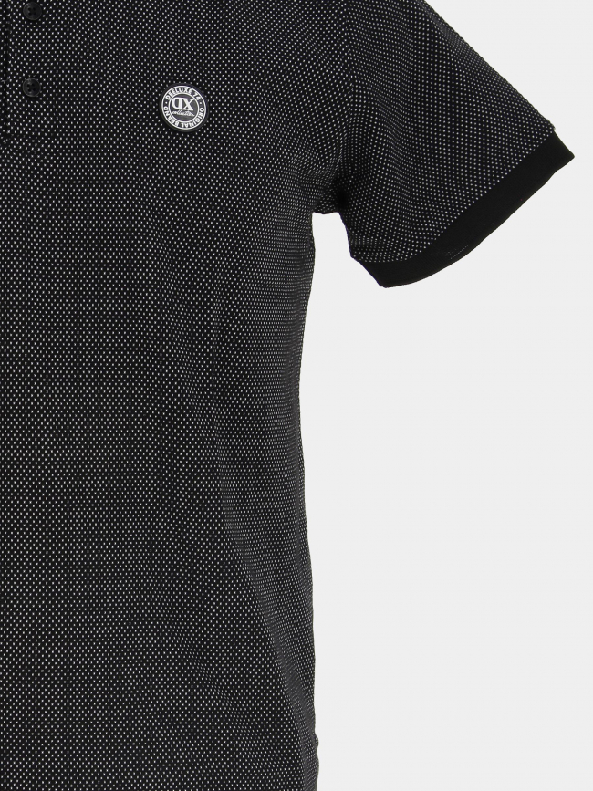 Polo baky imprimé noir homme - Deeluxe