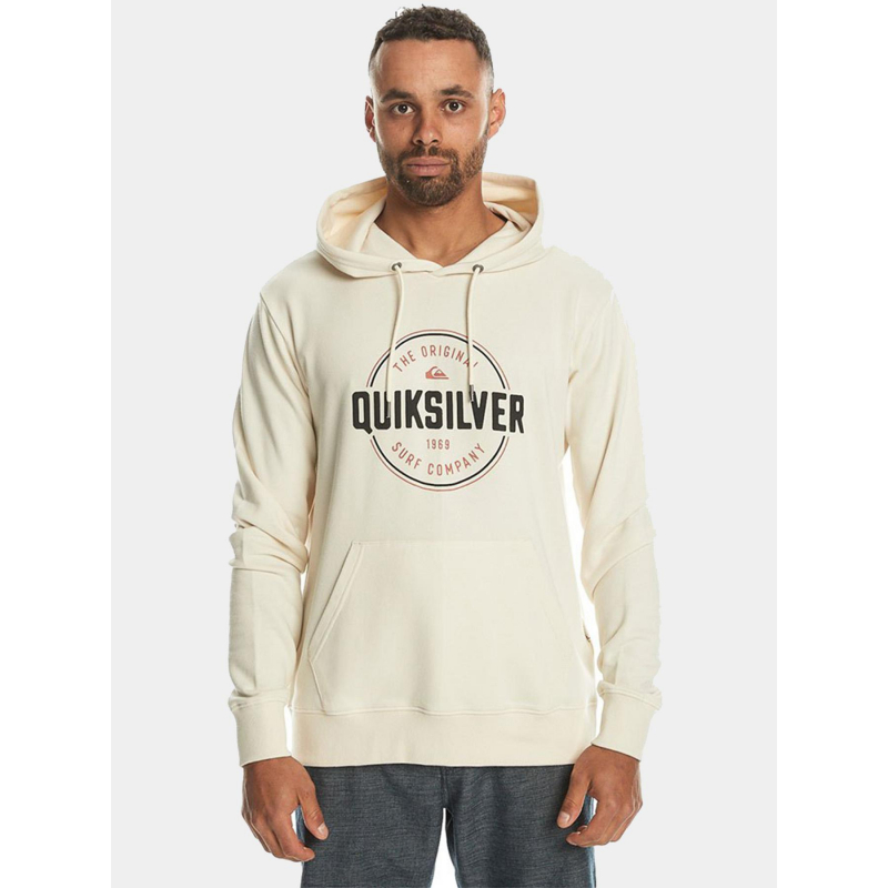 Sweat à capuche circle up beige homme - Quiksilver