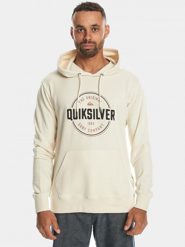 Sweat à capuche circle up beige homme - Quiksilver