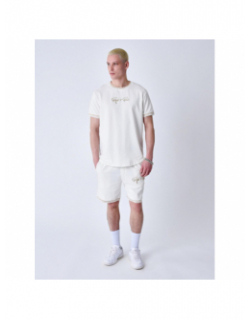 Short logo brodé crème homme - Project X Paris