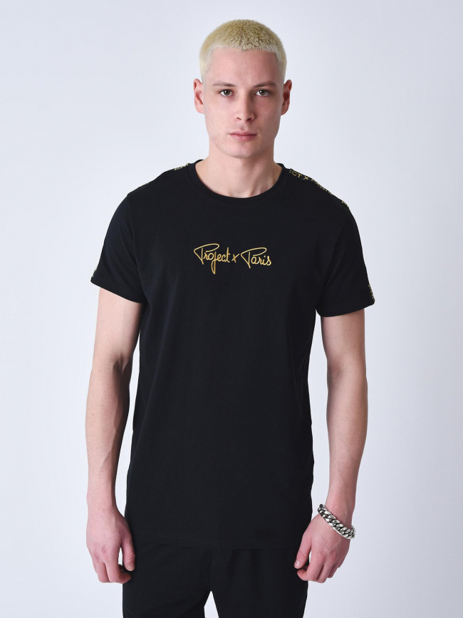 T-shirt logo brodé noir homme - Project X Paris