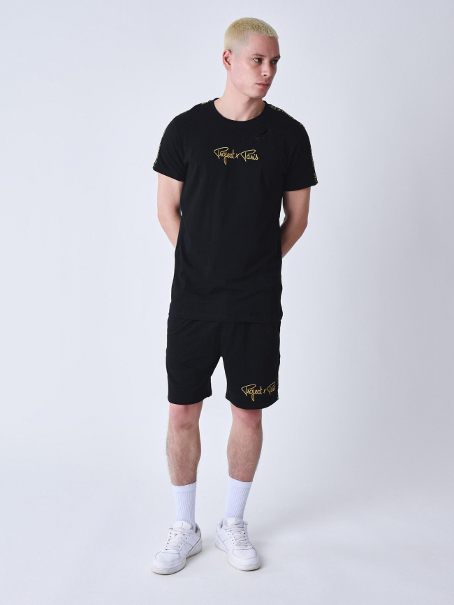 T-shirt logo brodé noir homme - Project X Paris