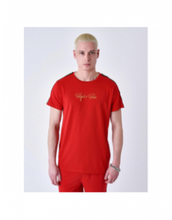 T-shirt logo brodé rouge homme - Project X Paris