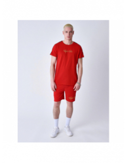 T-shirt logo brodé rouge homme - Project X Paris